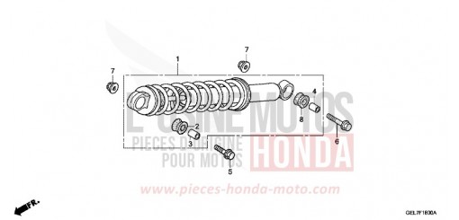 KISSEN, HINTEN CRF50FH de 2017